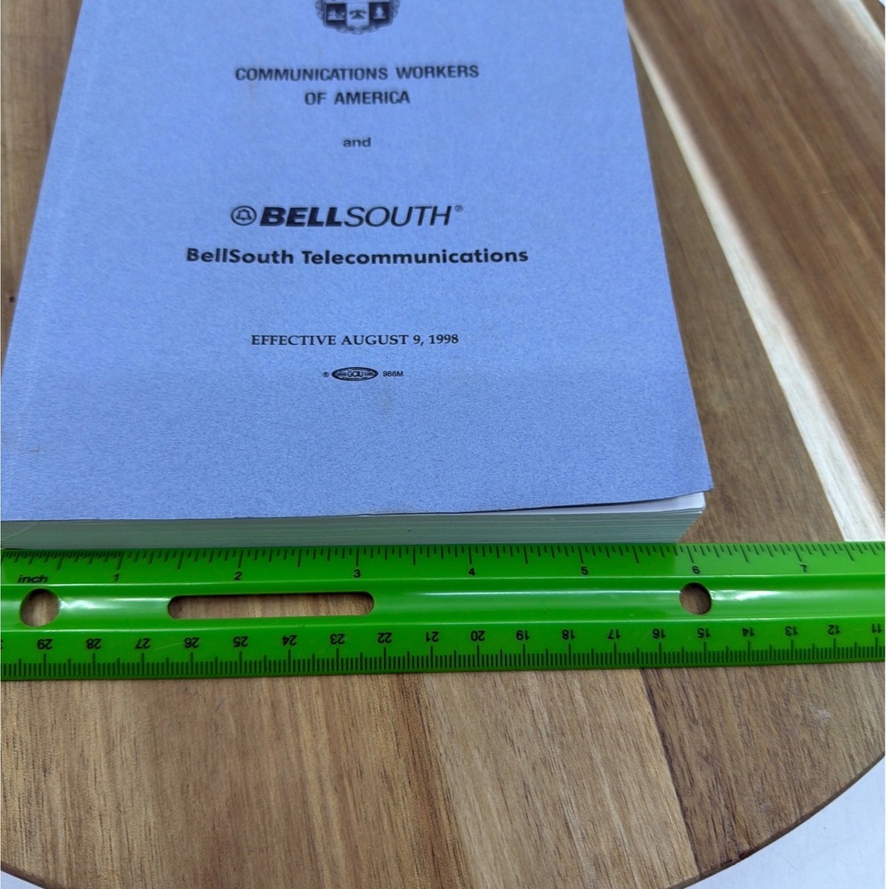 BellSouth CWA Union Agreement Booklet 1998 Communications Workers America Blue - Picture 9 of 16